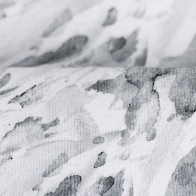 French Terry mit Modal | Angelina | grau weiß